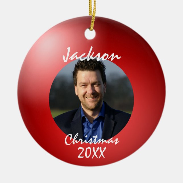 Fun Bowling Ball Weihnachts-Keramik Ornament (Vorne)