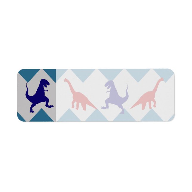 Fun Boys Dinosaurs Red Blue Chevron Pattern (Vorne)