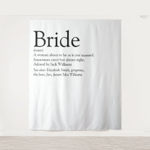Fun Bride Definition Brautparty Foto Wandteppich