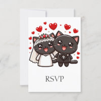 Fun Bride & Groom Wedding Cats Personalisierte UAW