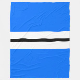 Fun Bright Blue Schwarz-weiß Center Racing Streife Fleecedecke