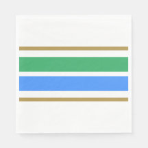Fun Bright Blue Sea Green Wide Racing Streifen