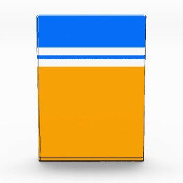 Fun Bright Blue White Yellor Orange Farbblock Fotoblock