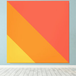 Fun Bright Bold Retro Orange Yellow Racing Streife Leinwanddruck