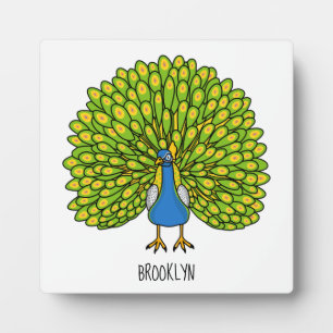 Fun bright bright peacock bird Illustration Fotoplatte