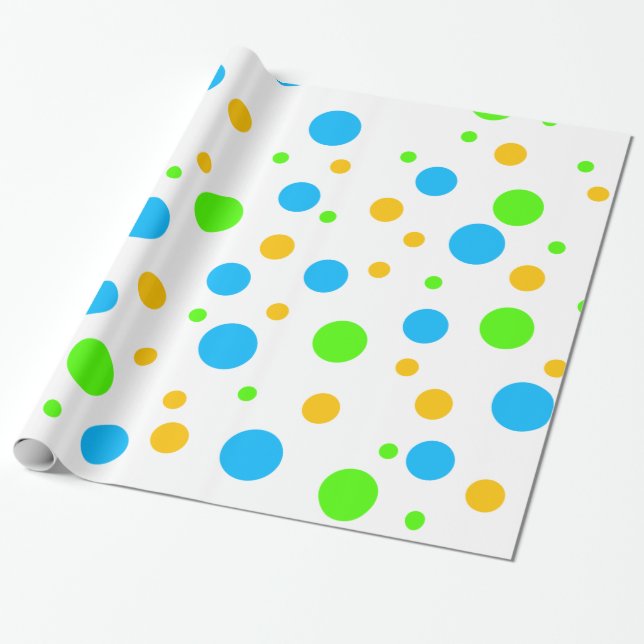 Fun Bright Dots Geschenkpapier (Ungerollt)