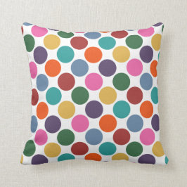 Fun-Bright-Farben Big Polka Dot Muster Kissen