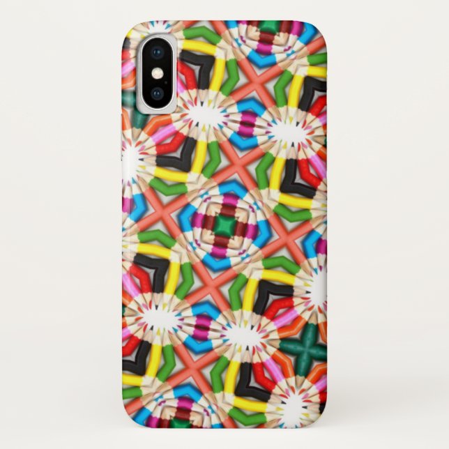 Fun Bright farbenfrohe Kaleidoskop-Muster Case-Mate iPhone Hülle (Rückseite)