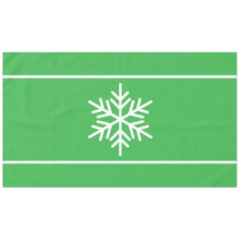 Fun Bright Green Nordic White Snowflake Streifen Tischdecke