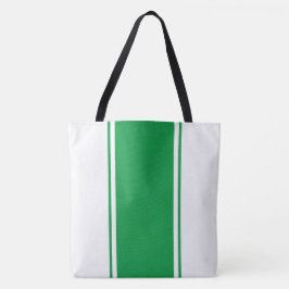 Fun Bright Kelly Green White Sporty Racing Streife