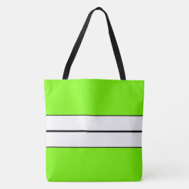 Fun Bright Lime Green Schwarz-weiß Racing Streifen