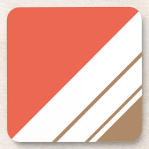 Fun Bright Orange Mocha White Racing Streifen