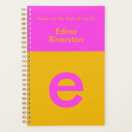 Fun Bright Personalisiert Planner Custom Monogram Planer