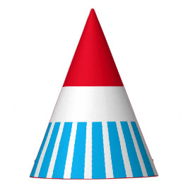 Fun Bright Red Sky Blauer Karneval Streifen auf We Partyhütchen