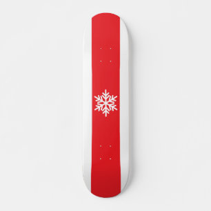 Fun Bright Red White Alpin Skipass Skateboard