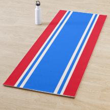 Fun Bright Red White Blue Modern Racing Streifen