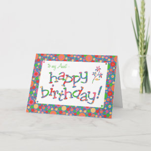 Fun Bright Spots auf Blue für Tante Geburtstag Karte