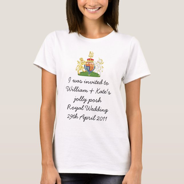 Fun British Royal Wedding Souvenirs T-Shirt (Vorderseite)