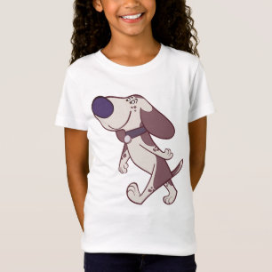 Fun Brown and Cream Cartoon Dog Walking T-Shirt
