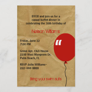 Fun Brown Faltenpapier Geburtstag Einladung