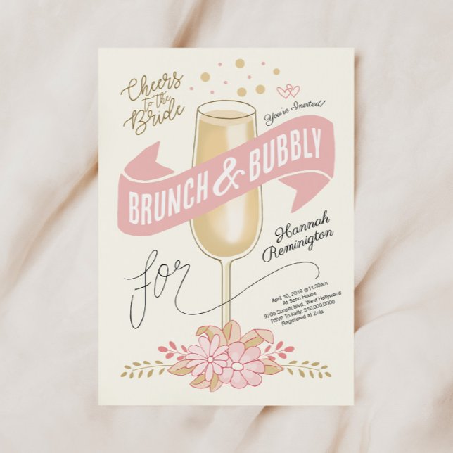 Fun Brunch und Bubbly Bridal Dusche Einladung (Von Creator hochgeladen)