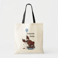Fun Budget Tote Tasche, Schokolade Elch
