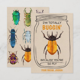 Fun Bug Valentinstag Card Beatle Dankeskarte