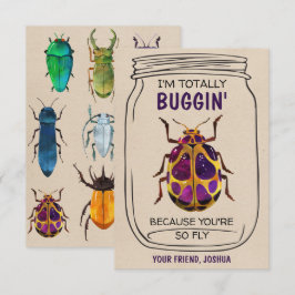 Fun Bug Valentinstag Card Beatle Dankeskarte