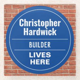 Fun Builder Wall Plaque Style Glass Untersetzer