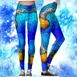 Fun bunt meer Qualle chic Foto Kreis Kunst Leggings<br><div class="desc">Nehmen Sie eine Lektion von dieser orangegelben Qualle, die im türkisblauen Ozean schwimmt, und lass dem Leben, wann immer Sie diese beeindruckend schicken, lebendigen Leggings aus Foto tragen. Trainieren, Aufträge ausführen oder einfach aushängen. So einzigartig, werden Sie sich nie um irgendwelche Copycats sorgen müssen! Fügen Sie ein solides schwarzes Oberteil...</div>