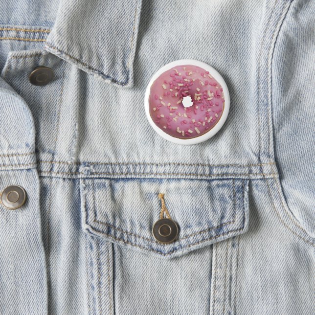 Fun bunt rosa Donuts Button (Beispiel)