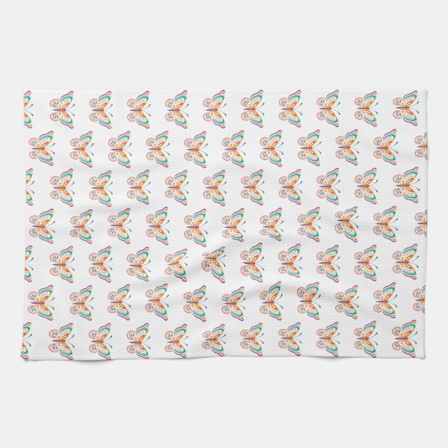 Fun Butterfly Geschirrtuch (Horizontal)