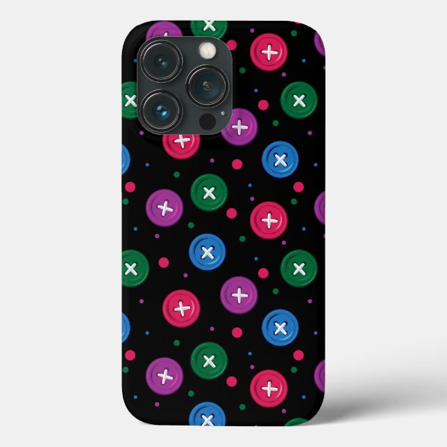 Fun Buttons & Punkte Case-Mate iPhone Hülle (Rückseite)