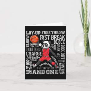 Fun Bysketbyll Boys Girls Niedlich Panda gibt Kind Karte