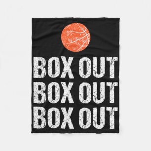 Fun Bysketbyll Coach Box Out Quote Grunge Grafik Fleecedecke