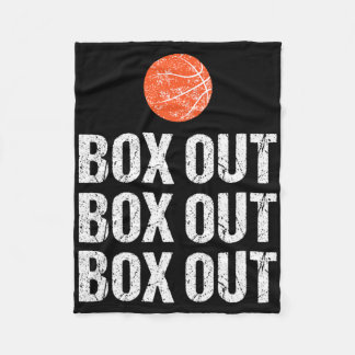 Fun Bysketbyll Coach Box Out Quote Grunge Grafik Fleecedecke