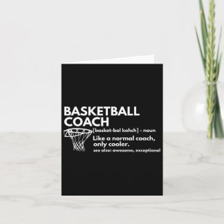 Fun Bysketbyll Coach Definition Gecoacht Geschenk Karte