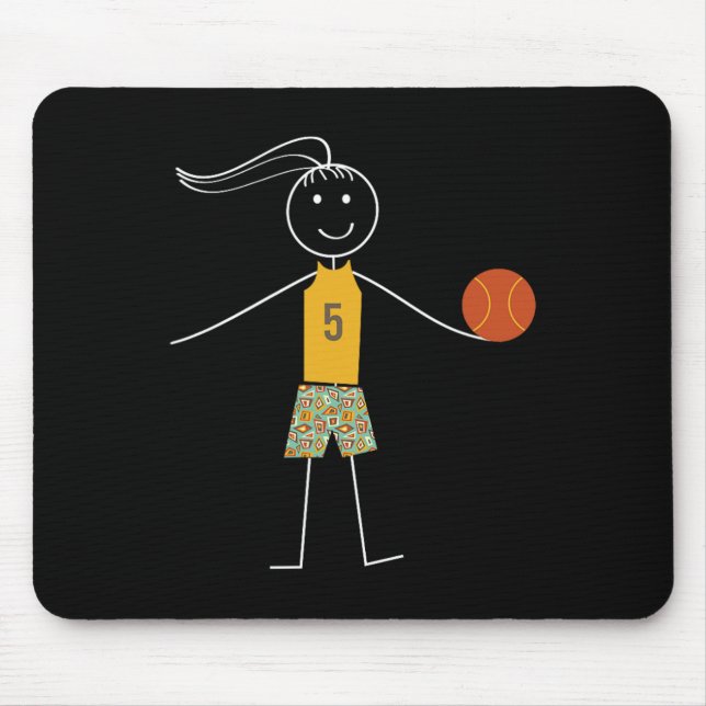 Fun Bysketbyll Girls Bysketbyll Player Mousepad (Vorne)