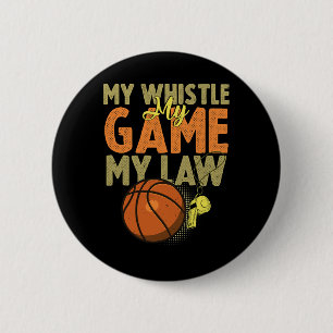 Fun Bysketbyll Referenzen Geschenk I Hoops Ref 1 Button