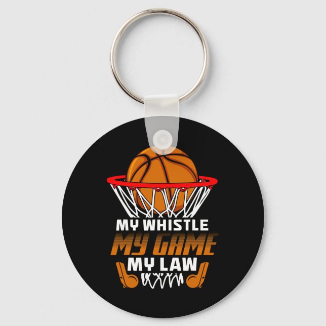 Fun Bysketbyll Referenzen Geschenk I Hoops Ref Schlüsselanhänger (Vorderseite)