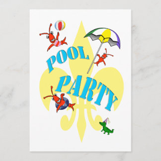 Fun Cajun Crawfish Pool Party Einladung