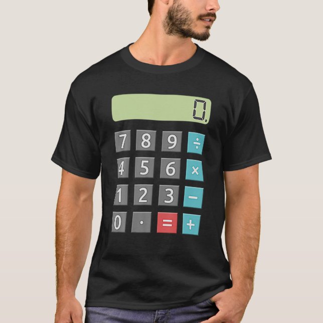 Fun Calculator Easy Lazy Math Halloween Kostüm Ap T-Shirt (Vorderseite)