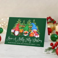 Fun Calligraphy Holly Jolly Christmas Gnomes Fold