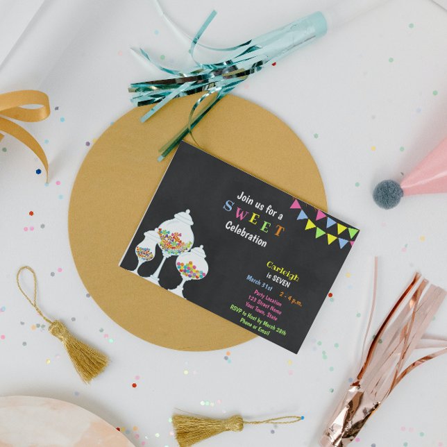 Fun Candy Birthday Einladung (Von Creator hochgeladen)