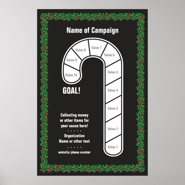 Fun Candy Cane Goal Poster (Vorne)
