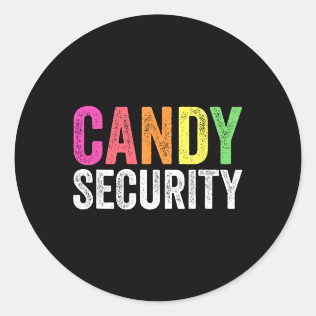 Fun Candy Security Halloween-Kostüm Runder Aufkleber (Vorderseite)
