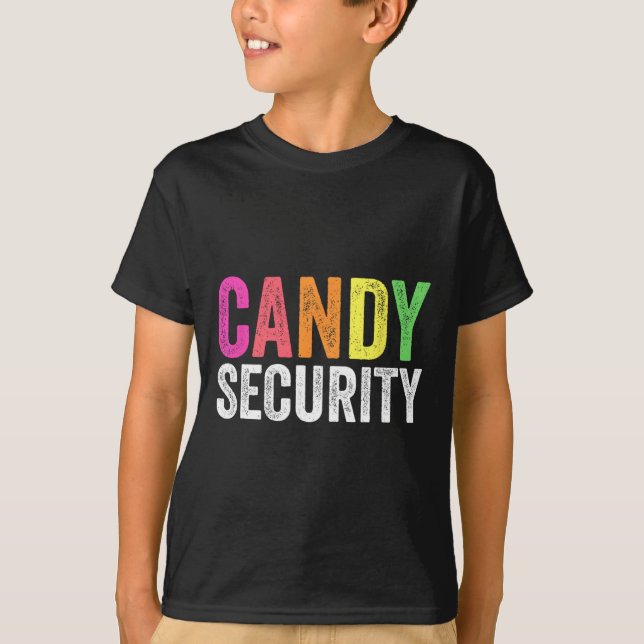 Fun Candy Security Halloween-Kostüm T-Shirt (Vorderseite)
