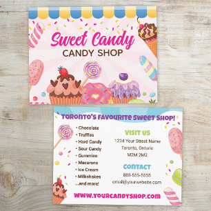 Fun Candy Shop Flyer Postkarte