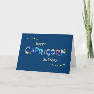 Fun CAPRICORN Zodiac Birth Sign Geburtstag Gruß Karte