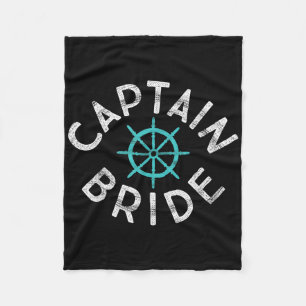 Fun Captain Bride Nautical Wedding Matching Groom Fleecedecke